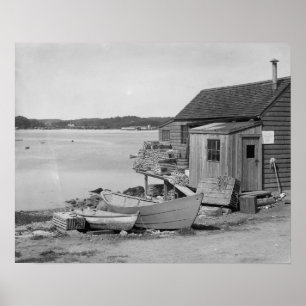Fischerhütte, 1900. Vintages Foto Poster