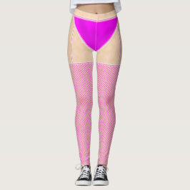 Fischernetze Strumpf Hot Pink mit Knickern Legging Leggings