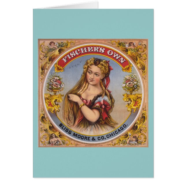 Fischers eigener Vintager kauender Tabak-Aufkleber (Vorne)