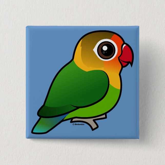 Fischers Lovebird Button (Vorderseite)