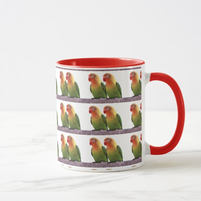 “Fischer's Lovebird” Tasse (Rechts)
