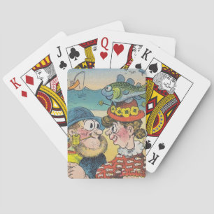 Fischerspiel! Fröhliche Farben Vintage-Spaß beim A Spielkarten