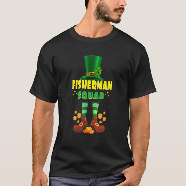 Fischertrupp Lustiger irischer St. Patrick's Day T-Shirt (Vorderseite)