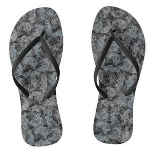 Fisches Muster, Doppelfarben b. Black BG Flip Flops