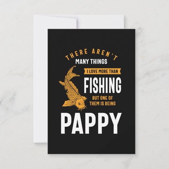 Fischfang Aber einer von ihnen ist "Pappy" RSVP Karte (Vorderseite)