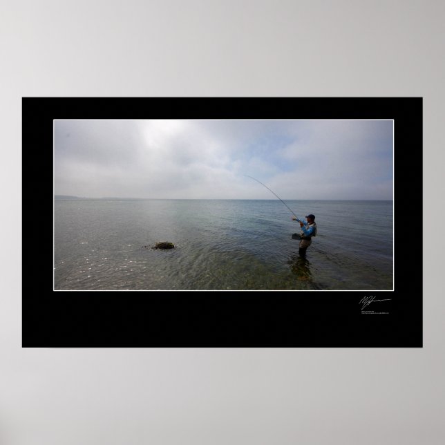 Fischfang an der dänischen Küste Poster (Vorne)