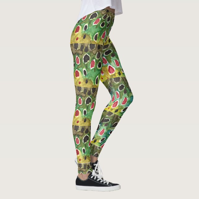 Fischfang Braun-Forellen-Ichthyologie Phantastisch Leggings (Rechts)