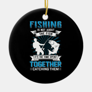 Fischfang Fischerei Es ist die Zeit, die gemeinsam Keramik Ornament