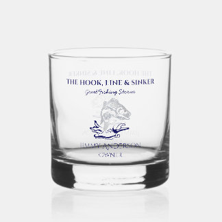 Fischfang Fischfang Trinkbehälter Rocks Whiskyglas