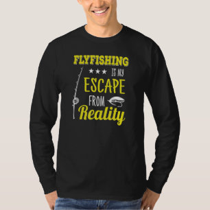 Fischfang Flucht aus der wirklichen Forellenlandsc T-Shirt