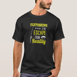Fischfang Flucht aus der wirklichen Forellenlandsc T-Shirt