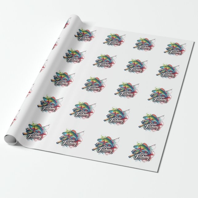 Fischfang Geschenkpapier (Ungerollt)