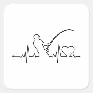 Fischfang Herbstschlag Fischfang Angeln Vater Quadratischer Aufkleber