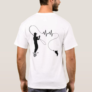 Fischfang Herzschlag Forellen Fliegenfischen T-Shirt
