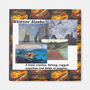 Fischfang Jagd Poppies Whittier Alaska Magnet