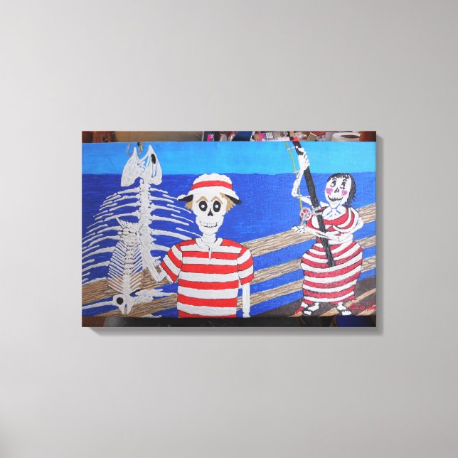 Fischfang Leinwanddruck (Vorderseite)