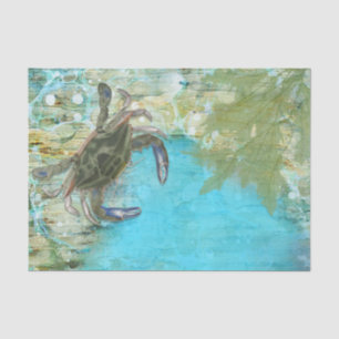 Fischfang mit Blauer Krebse Seidenpapier