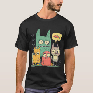 Fischfang mit Farbblock-Distressed-Effekt T-Shirt
