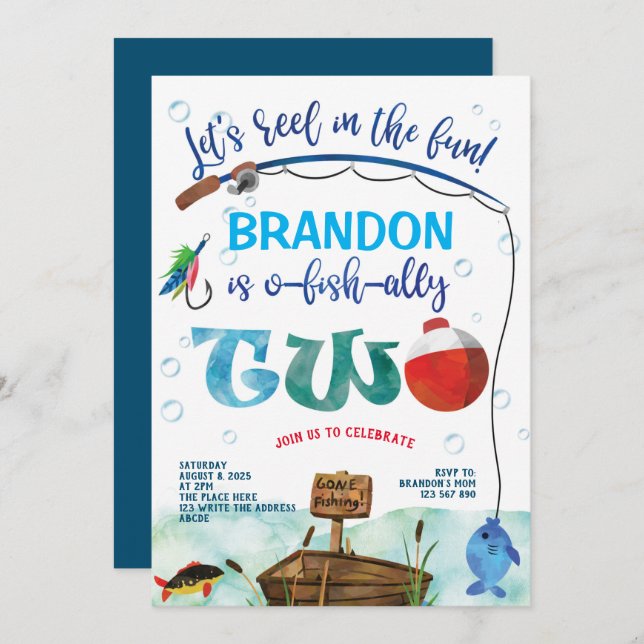 Fischfang, O-Fisch-Fischfang, Fischerei vor 2. Geb Einladung (Vorne/Hinten)