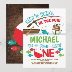 Fischfang, O-Fish-ally ONE Birthday Einladung