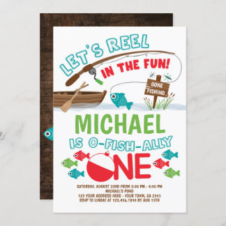 Fischfang, O-Fish-ally ONE Birthday Einladung