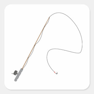 Fischfang Quadratischer Aufkleber