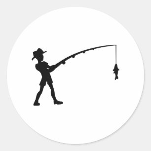 Fischfang Runder Aufkleber