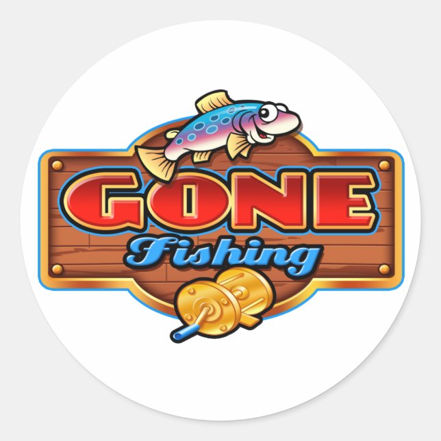 FISCHFANG RUNDER AUFKLEBER (Vorderseite)