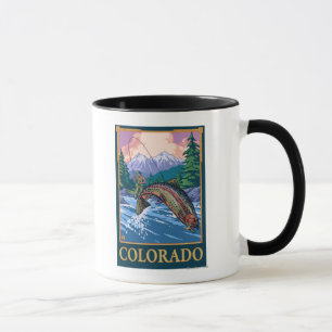 Fischfangszene Colorado Tasse