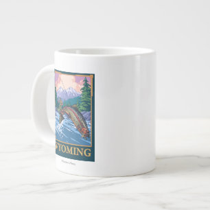 Fischfangszene - Wyoming Jumbo-Tasse