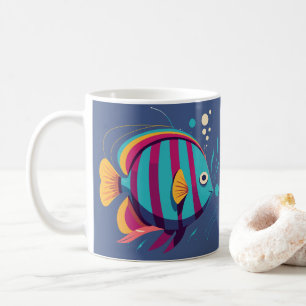 Fischfarbe Kaffeetasse