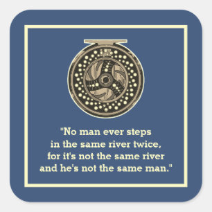 Fischfischer Quadratischer Aufkleber