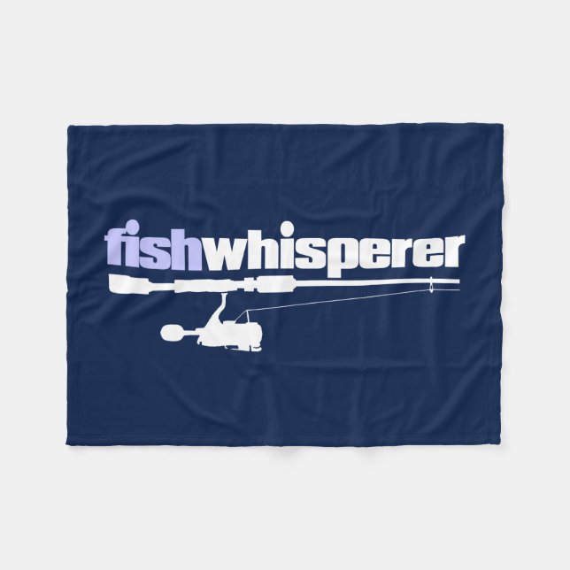 Fischflüster Fleecedecke (Vorderseite (Horizontal))