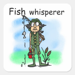 Fischflüster Quadratischer Aufkleber