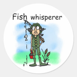 Fischflüster Runder Aufkleber