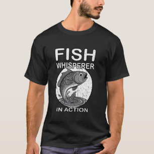 FISCHFLÜSTERER IN AKTION Angel Liebhaber Fischhalt T-Shirt