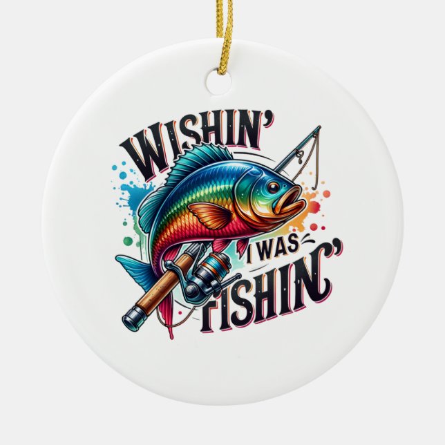Fischgeschenk wünschend, ich fische keramik ornament (Vorne)