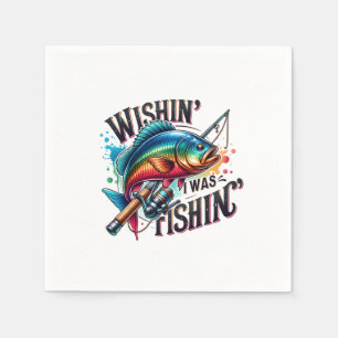Fischgeschenk wünschend, ich fische serviette