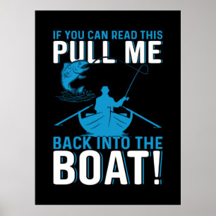Fischgeschenk zurück ins Boot Poster