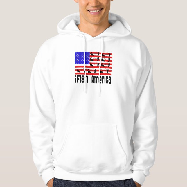 Fischgeschenke Amerika Hoodie (Vorderseite)