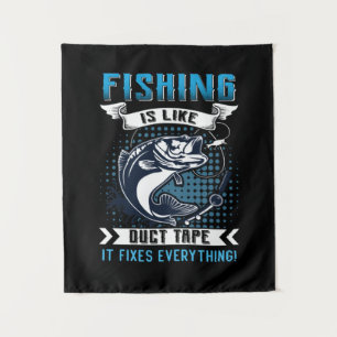 Fischgeschenke Fischen bekämpft alles Wandteppich