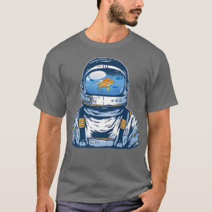 Fischglas-Astronaut Astral Cosmic Design für den W T-Shirt
