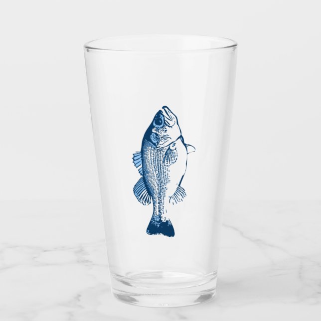 Fischglas für Bier-Getränke Glas (Vorderseite)