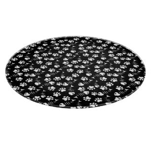 Fischgrätekatzen-Druckmuster Schneidebrett