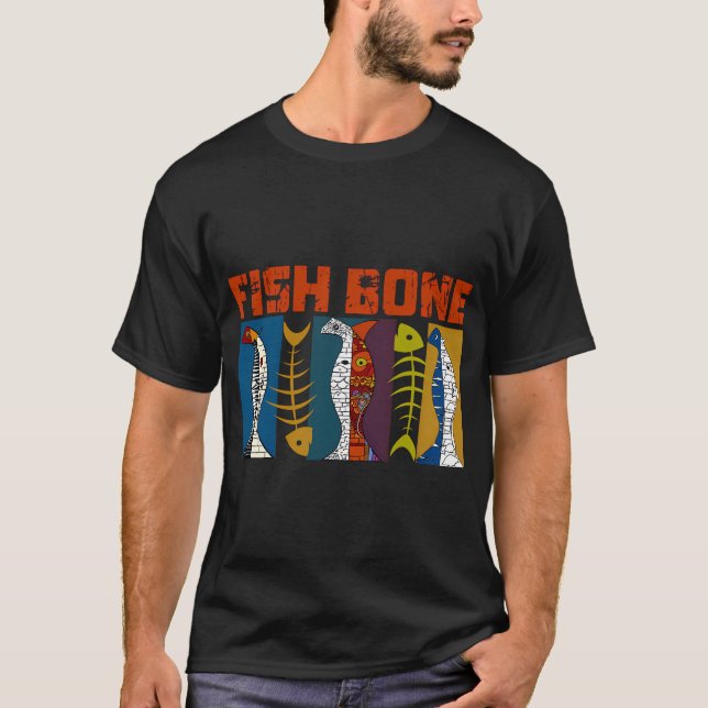 Fischgräten-Kunstcollage T-Shirt (Vorderseite)
