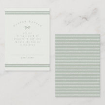 Fischgrätmuster Hellgrüne Babyparty-Windel-Lotteri