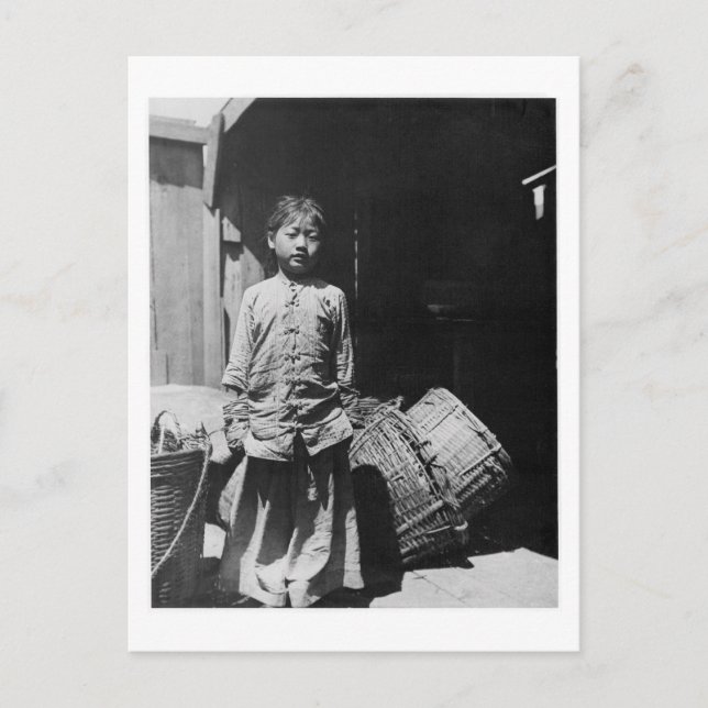 Fischhändler-Tochter - Vintages Foto Postkarte (Vorderseite)