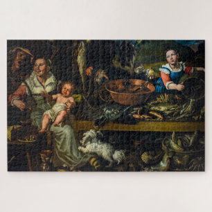Fischhändler von Vincenzo Campi Painting Puzzle