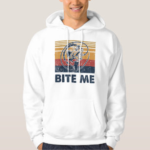 Fischhecht Bite Me Bass Catfish Pike Fisherman F Hoodie