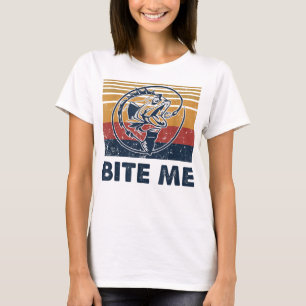 Fischhecht Bite Me Bass Catfish Pike Fisherman F T-Shirt